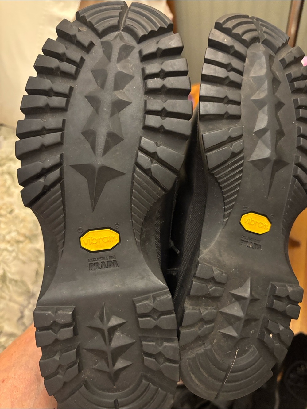 Prada Black Lace-Up Platform Sneakers - Picture 3 of 5